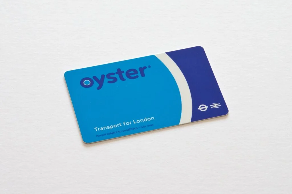 Blue Oyster card for Transport for London.